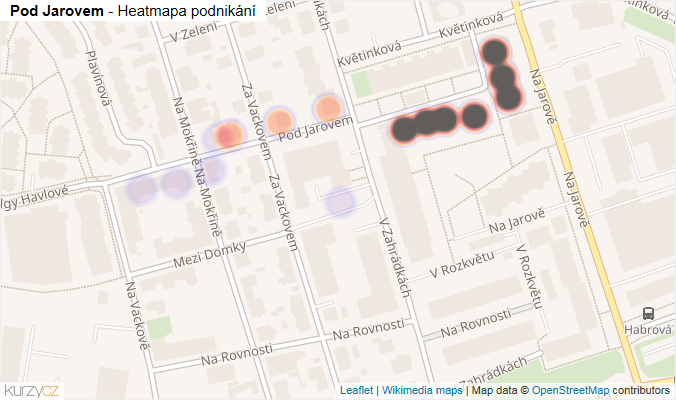 Mapa Pod Jarovem - Firmy v ulici.
