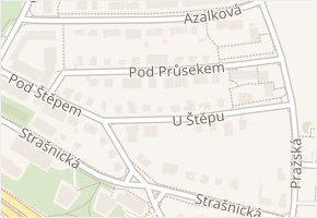 Pod průsekem v obci Praha - mapa ulice