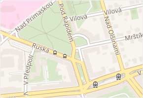 Pod Rapidem v obci Praha - mapa ulice