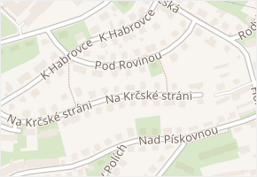 Pod rovinou v obci Praha - mapa ulice