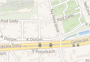 Pod sady v obci Praha - mapa ulice