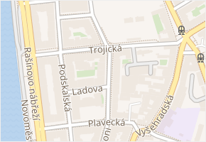 Pod Slovany v obci Praha - mapa ulice