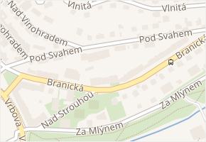 Pod svahem v obci Praha - mapa ulice