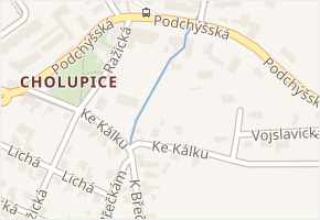 Podchýšská v obci Praha - mapa ulice