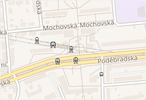 Poděbradská v obci Praha - mapa ulice