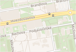 Podjavorinské v obci Praha - mapa ulice
