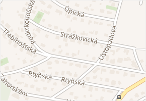 Podkrkonošská v obci Praha - mapa ulice