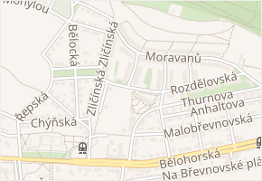 Podlešínská v obci Praha - mapa ulice