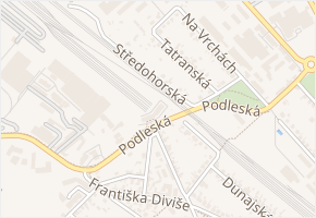 Podleská v obci Praha - mapa ulice