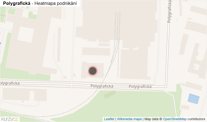 Mapa Polygrafická - Firmy v ulici.