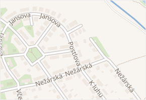 Postlova v obci Praha - mapa ulice