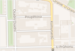 Poupětova v obci Praha - mapa ulice