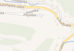 Poustka v obci Praha - mapa ulice