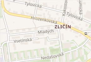 Praha-Zličín v obci Praha - mapa městské části