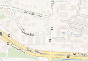 Pražská v obci Praha - mapa ulice