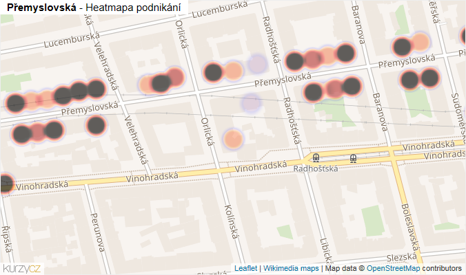 Mapa Přemyslovská - Firmy v ulici.