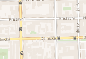 Přístavní v obci Praha - mapa ulice