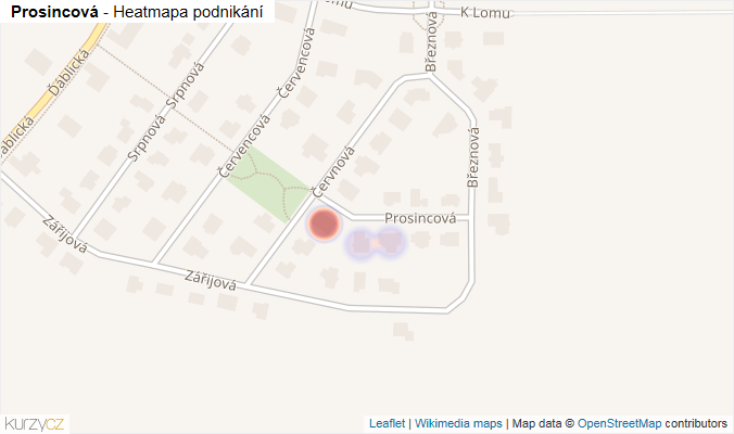 Mapa Prosincová - Firmy v ulici.