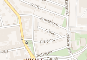 Prostřední v obci Praha - mapa ulice