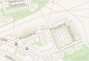 Proutěná v obci Praha - mapa ulice
