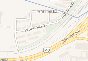 Průhonická v obci Praha - mapa ulice