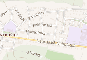 Průhonská v obci Praha - mapa ulice