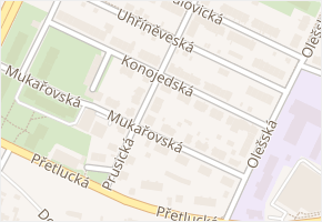 Prusická v obci Praha - mapa ulice