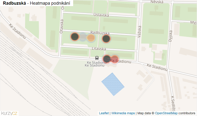 Mapa Radbuzská - Firmy v ulici.