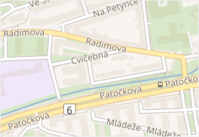 Radimova v obci Praha - mapa ulice