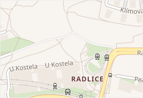 Radlice v obci Praha - mapa části obce
