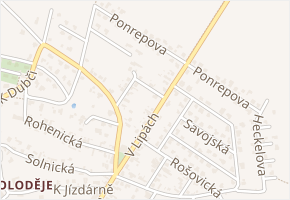 Radostavická v obci Praha - mapa ulice