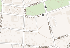 Ratibořická v obci Praha - mapa ulice