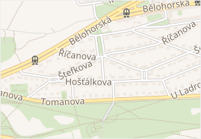 Řečického v obci Praha - mapa ulice