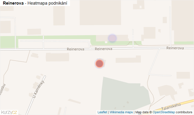Mapa Reinerova - Firmy v ulici.
