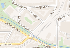 Rejskova v obci Praha - mapa ulice