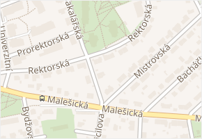 Rektorská v obci Praha - mapa ulice