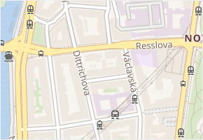 Resslova v obci Praha - mapa ulice