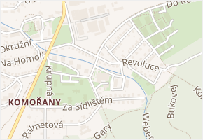 Revoluce v obci Praha - mapa ulice