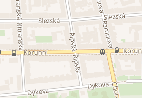 Řipská v obci Praha - mapa ulice