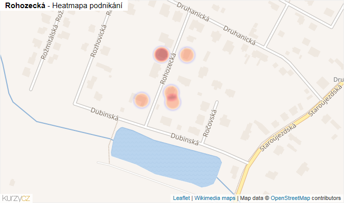 Mapa Rohozecká - Firmy v ulici.