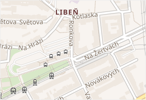 Ronkova v obci Praha - mapa ulice