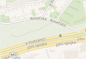 Rosečská v obci Praha - mapa ulice