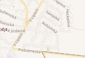 Rošovická v obci Praha - mapa ulice