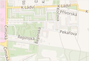 Rousovická v obci Praha - mapa ulice