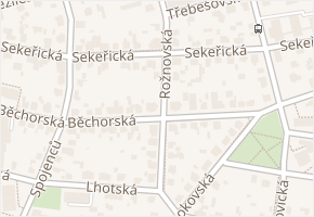 Rožnovská v obci Praha - mapa ulice