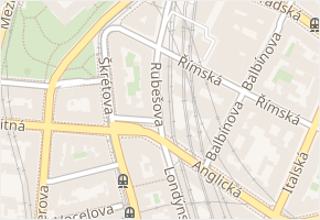 Rubešova v obci Praha - mapa ulice