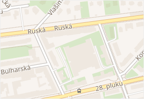 Ruská v obci Praha - mapa ulice