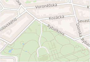 Rybalkova v obci Praha - mapa ulice