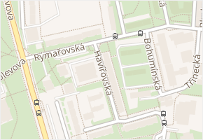 Rýmařovská v obci Praha - mapa ulice