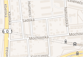 Sadská v obci Praha - mapa ulice